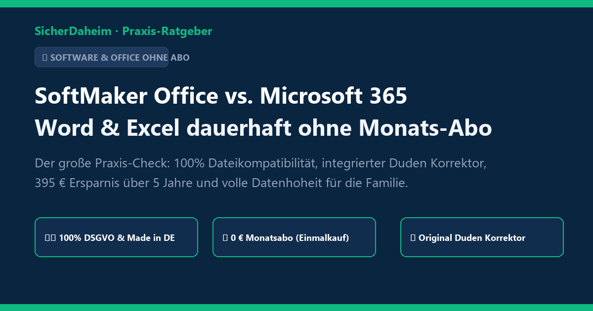 SoftMaker Office vs. Microsoft 365: Word & Excel dauerhaft ohne Monats-Abo nutzen